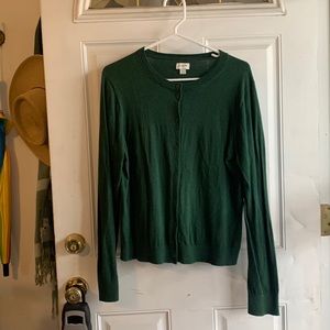 J. crew green cardigan